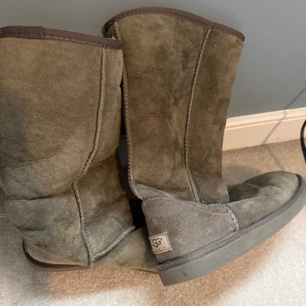 UGG Olive Suede Winter Boots